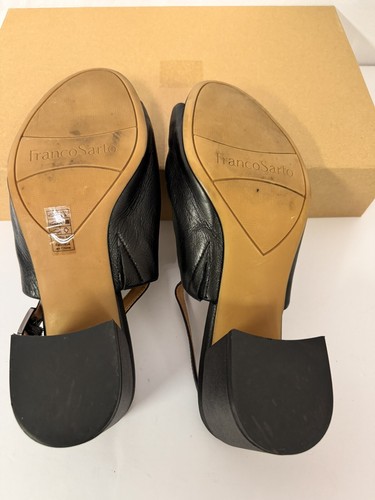 Sandalia de tacón Franco Sarto Marielle para mujer talla 9 tacones con detalle de cuero negro - Imagen 6 de 10
