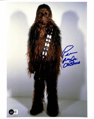 Peter Mayhew Chewbacca Star Wars ANH Early Signed 11x14 Photo