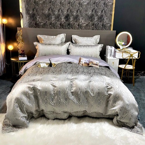 Thicken Bedding Set Egyptian Cotton Jacquard Soft Duvet Cover Flat Bed