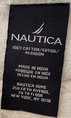 NEW Nautica Two Full Sets Of Towels In White 2 Bath 2 Hand 2 Face Wash Cloths - Picture 2 of 5