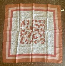Vintage Rain Scarf 100 Acetate Leaf Pattern Made In Japan 25 Water Repel Scarf