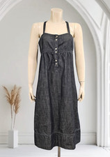 GAP Limited Edition Henley Button Cross X Back Midi Dress 12