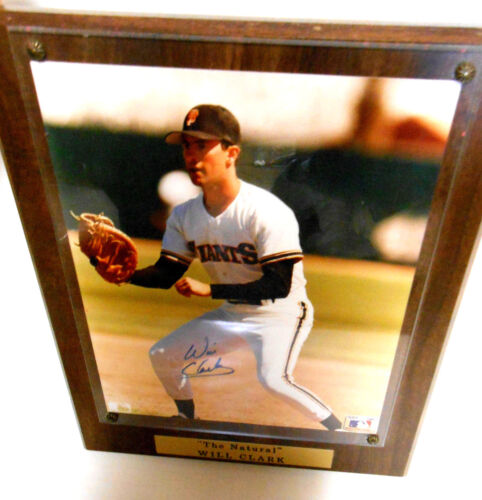 Will Clark Autographed Signed Baseball 8x10 Photo Wood Plaque SF Giants Orioles - Picture 3 of 6