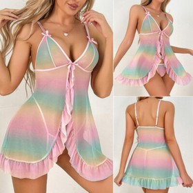 Women's Sexy Lingerie Sleepwear Babydoll Underwear Lace Dress G-String Nightwear