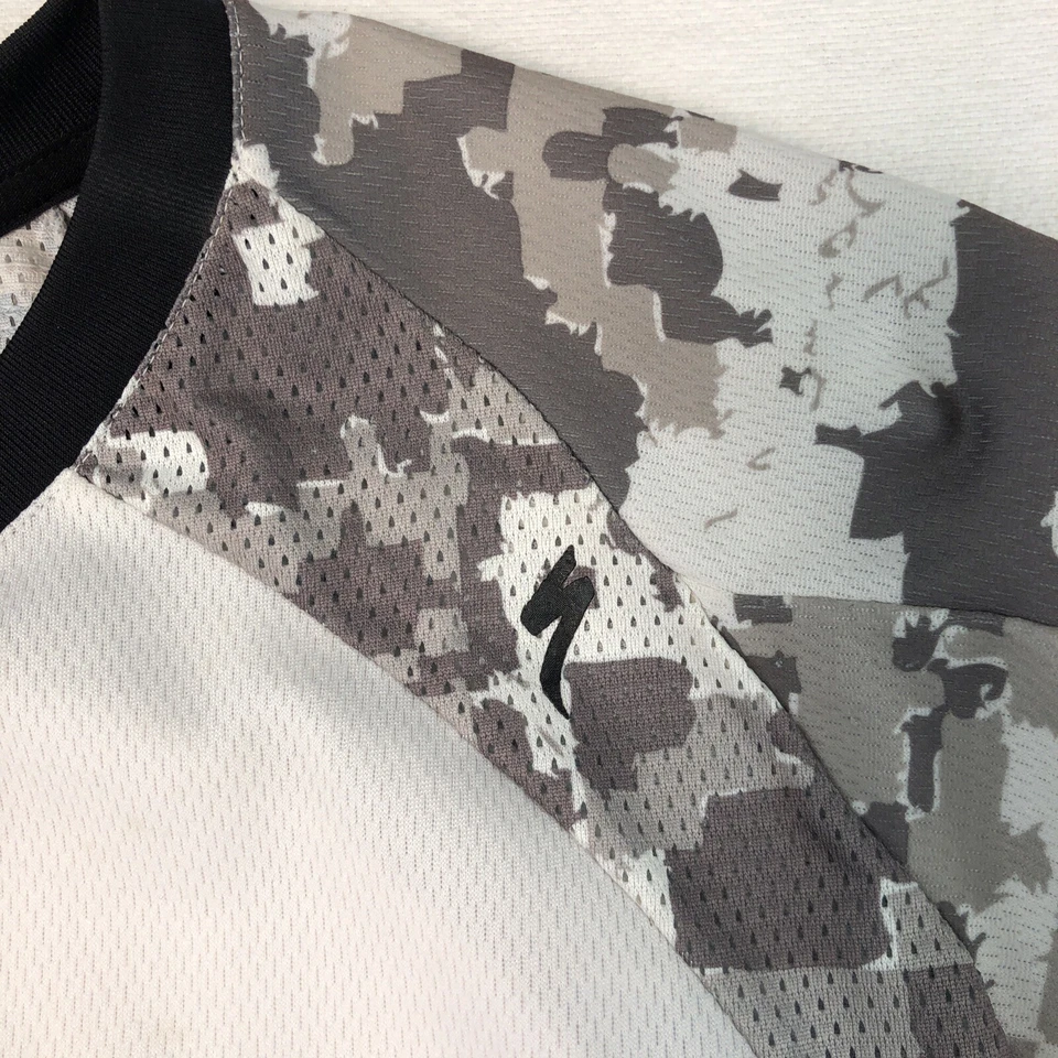 Jersey de descenso Specialized BMX malla blanca para hombre talla mediana camuflaje Foto 3 de 4