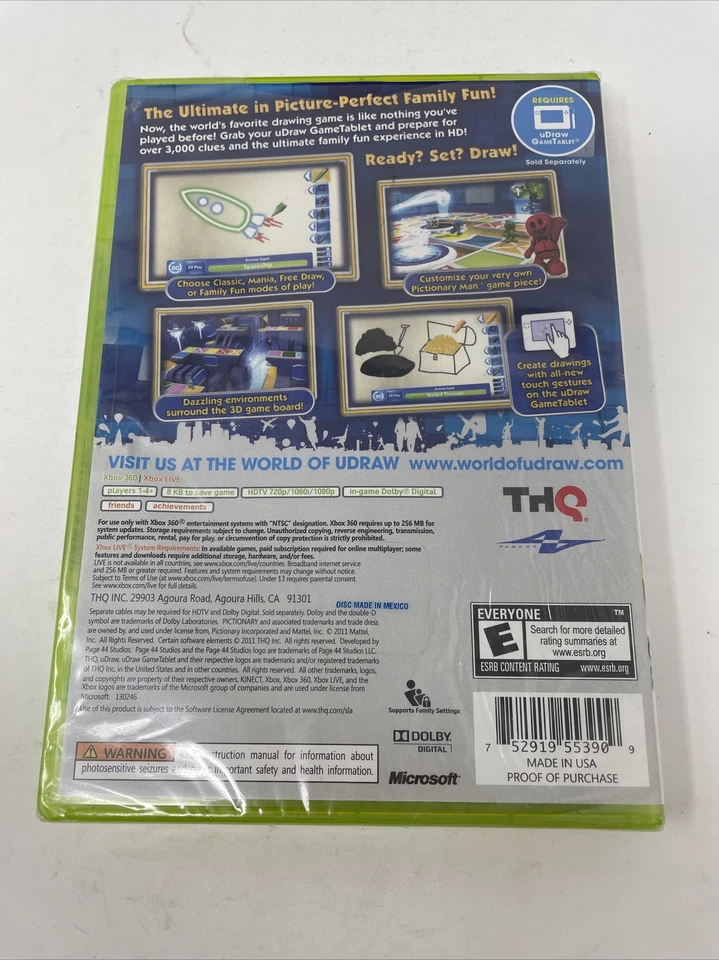 Microsoft Xbox 360 U Draw Pictionary Ultimate Edition Sealed - Image 3 of 3