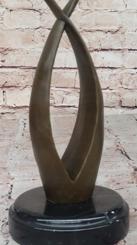 Art master original Bronze works abstract marble base statue “Sweet Love" Decor - Picture 9 of 10