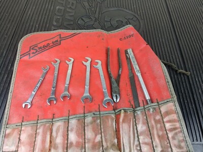 #bc370 Vintage Snap-On Tools Ignition Tune-Up Set #C-110C  vinyl roll case