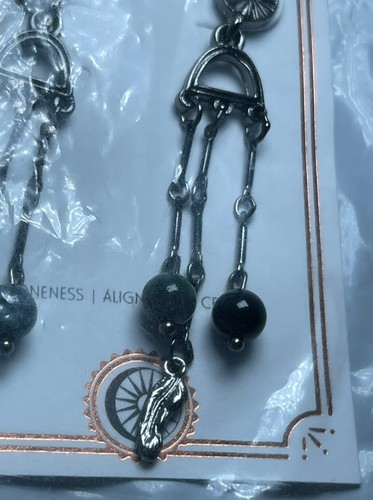 Alex and Ani Cosmic Balance Chandelier Earrings Midnight Silver A19ECB01RTH - Picture 4 of 7