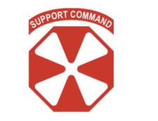 4" 8th army support command decal bumper sticker decal usa made