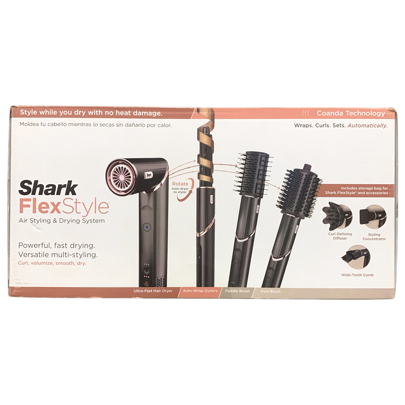 Воздушная система для укладки и сушки волос Shark FlexStyle с 8 различными аксессуарами
