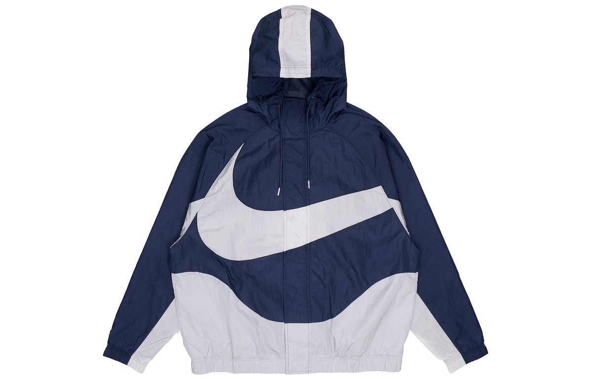 Nike Sportswear Swoosh Contrast Large Logo Hooded Woven Jacket