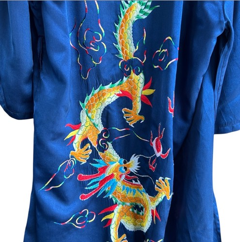 Traditional Embroidered Kimono Silk Robe from Hong Kong #472 - Picture 2 of 5