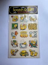 Vintage CELEBRITY Mark 1 SCRATCH & SNIFF STICKERS - Lemon - 