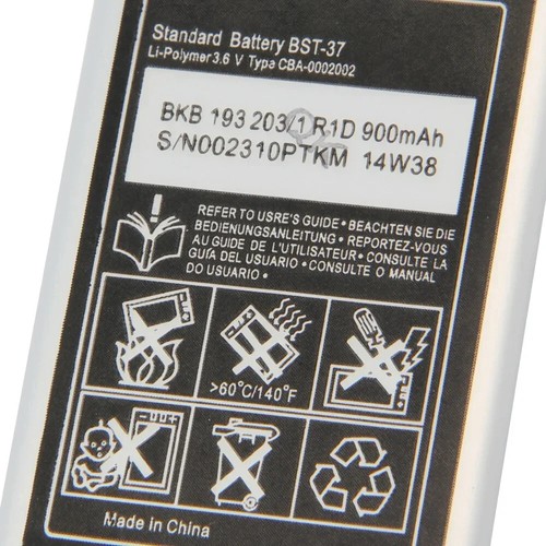 Phone Battery BST-37 For Sony Ericsso K610 W800 W810 W550C W810C W700C K750C - 第 6/6 張圖片