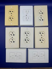 Childproof Babyproof Electrical Outlet Covers w/ hardware screws - Lot of 8