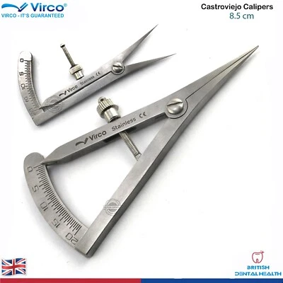 Implants Chirurgical Dentaire Instrument Castroviejo Caliper vers le Bas Point - Photo 1/4