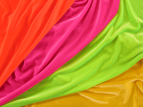 FLUORESCENT SPANDEX VELVET FABRIC (4 WAY STRETCH) - WIDTH 150 CM