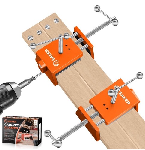 Two-Pack Woodworking Drilling Holding Clip, For Installing Cabinets - Open Box