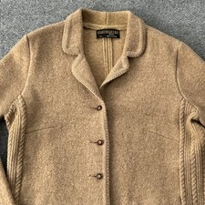 Geiger Tyrol Jacket Womens 46 Tan Pure New Wool Austrian Cardigan Blazer Style