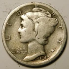 1917 S Mercury Dime G - VG    "Actual Coin Pictured - Not Cleaned"