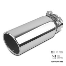 3 inch Inlet Exhaust Tip, 4" Outlet 12" Overall Length Stainless Steel