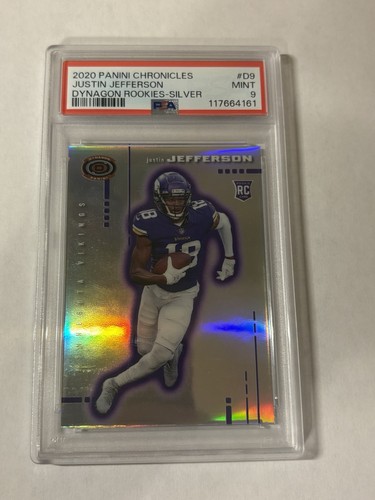 2020 PANINI CHRONICLES DYNAGON ROOKIES D9 JUSTIN JEFFERSON SILVER PSA 9 ROOKIE