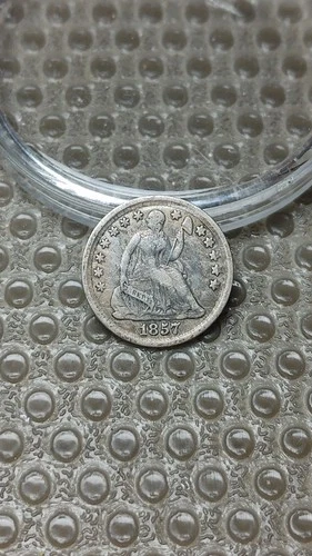 1857-P Seated Liberty Half Dime — photo from another recent sale