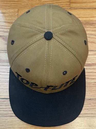 Cappello Berretto Vintage Anni 90 Top Flite New Era Golf PGA Strap Back USA Marrone Nero OSFA - Foto 3 di 10