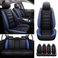 For 2000-2024 Nissan Sentra Kicks Pu Leather Car Seat Covers Full Set Protectors