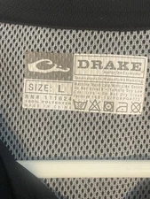 Drake Waterfowler 365 Vented Polo Shirt Black L Hunter Outdoors Preowned Good