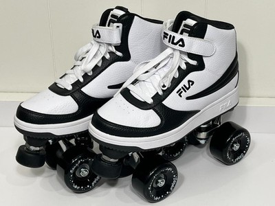 Fila Panda Black White Womans 7  Custom Roller Skates Sure Grip Outdoor Wheels