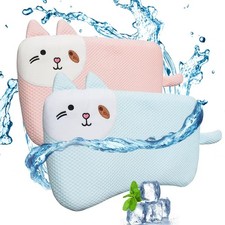 2 Pack Kids Pillows for Sleeping, Cooling Flat Pillow, Memory Foam Toddler Pi...