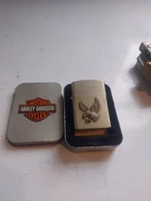 Vintage Zippo Harley Davidson Lighter W/ Embossed Eagle