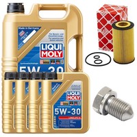 MotoröL Filter Set 5W-30 Liqui Moly 9 Liter + Schraube FüR Audi R8 5.2 Fsi 422