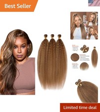 P4/27 Highlight Blonde Human Hair Bundles - Luxurious Yaki Straight 30-34 Inch