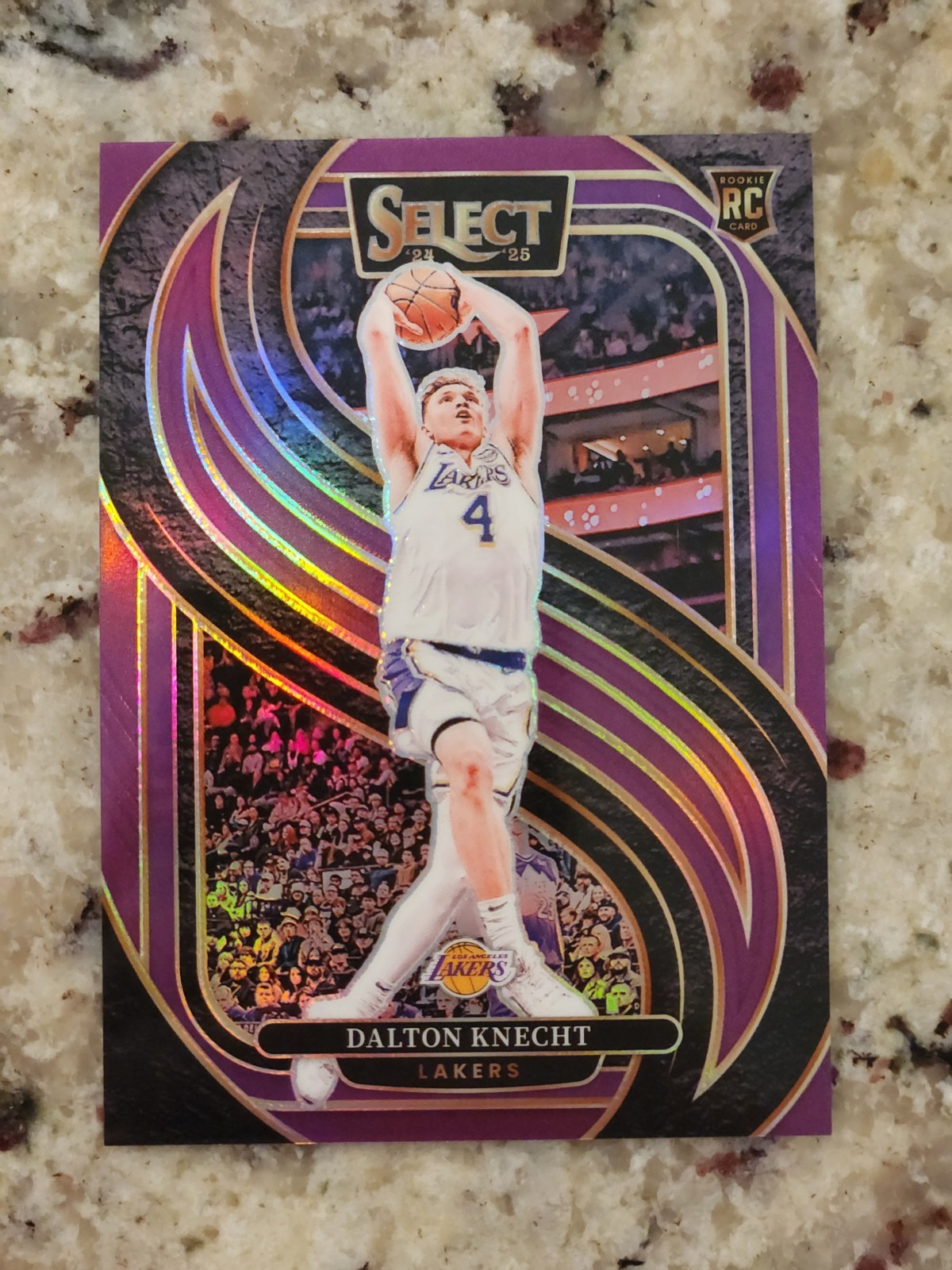 2024-25 Panini Select Dalton Knecht #186 Purple Prizm Rookie /99 Lakers