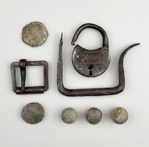 Fur Trade Camp Relics Lot - 8 Pcs - Bottineau County ND Fur Trade Artifacts