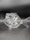 Glass Fish Sculpture Blenko-Style Large Mid-Century Modern Vase Decor