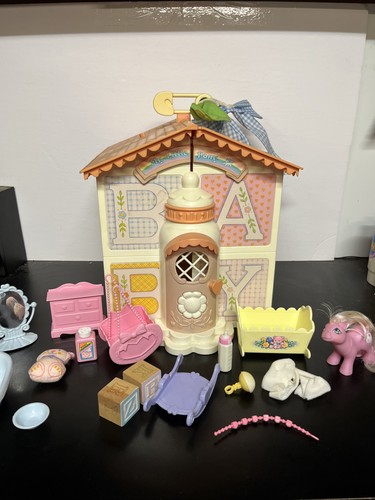 MY LITTLE PONY G1 WIEGENLIED KINDERZIMMER Vintage mit ZUBEHÖR 1985 W2