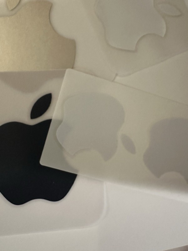 RARE! Genuine OEM Apple Logo Sticker Decals on Sheet From New And Vintage