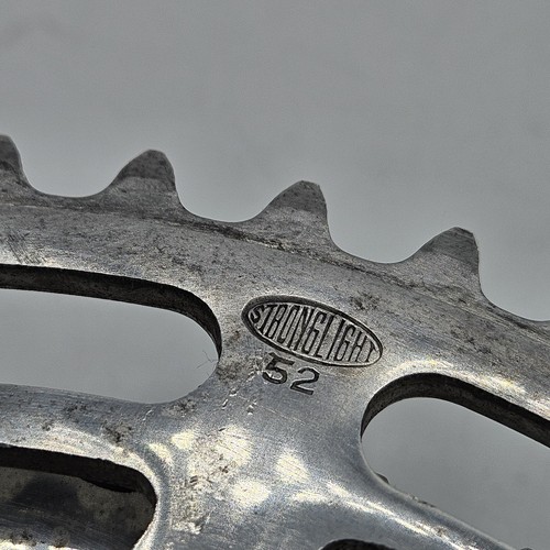 Vintage Stronglight Double Crankset Square Taper 52/42t, 170 mm, 9/16" x 20tpi - Picture 7 of 17