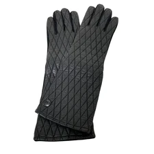 CalvinKlein - Black Leather Suede Women's Gloves