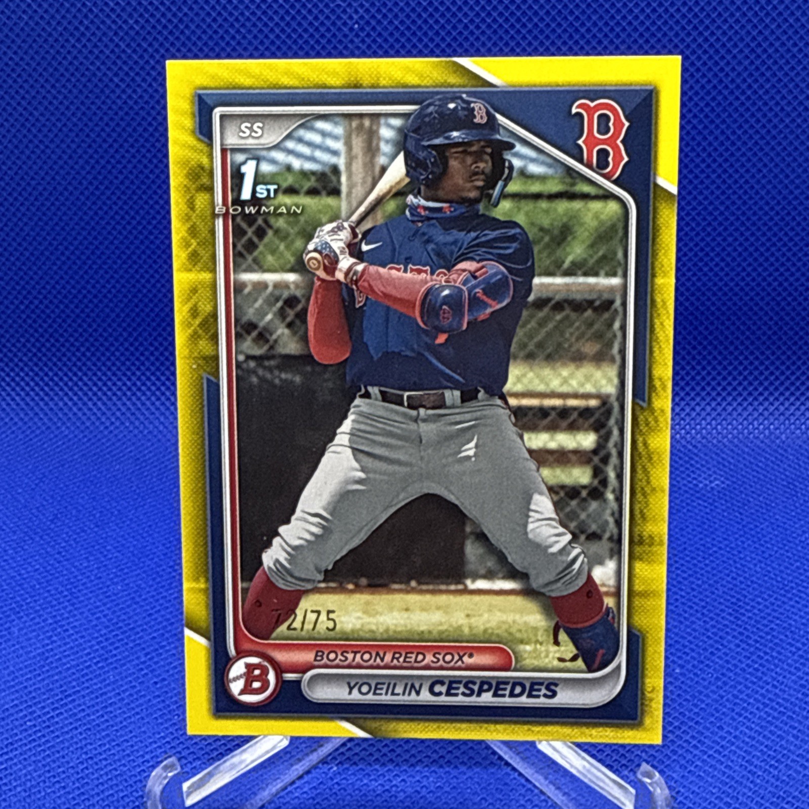 2024 Bowman Yoeilin Cespedes - Chrome Yellow Paper /75 #BCP-139 Red Sox