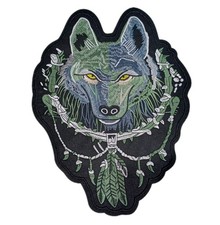 Wolf Warrior Tribal Embroidered Iron-on Large Quality Biker Back Patch 12"x10"
