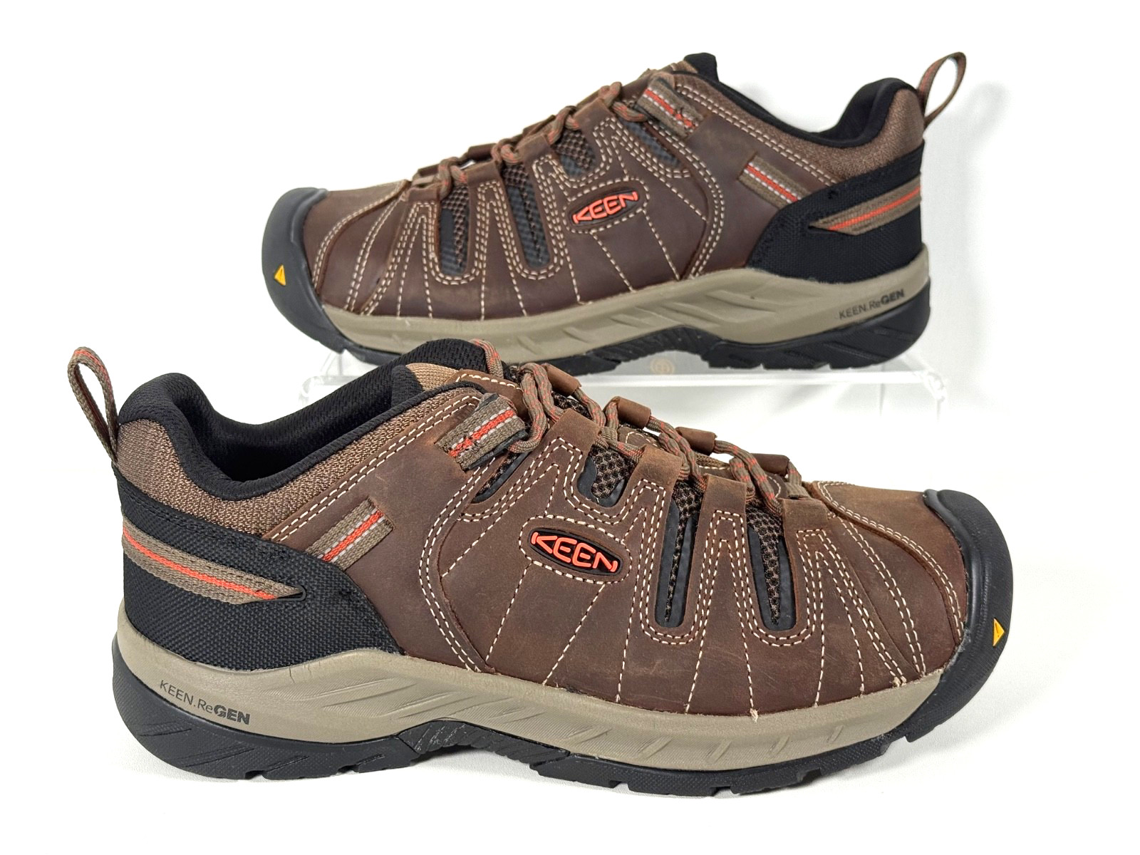 KEEN Flint II ST101 Alloy Toe Utility Work Shoes Brown New Sz 9-14 D/EE