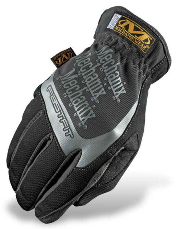 Gants MECHANIX Fast Fit noir en cuir synthétique robuste de taille S