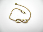 10K Yellow Gold CZ Infinity Pendant Bracelet 2.2 Gr [B45] — photo 3