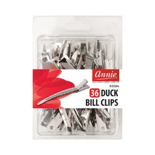 ( 1pk)Annie Duck Bill Clips, 36 Count Metal Hair Clips, Silver #3084