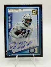 2025 Donruss #364 DJ Giddens Rated Rookies Autographs Black #/10